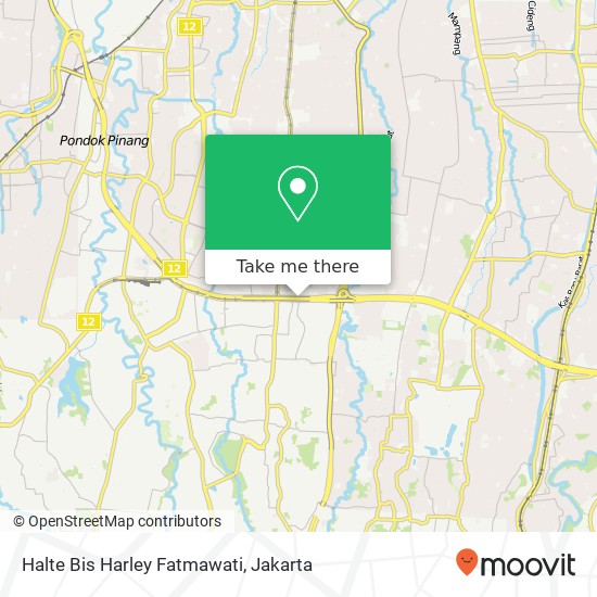 Peta Halte Bis Harley Fatmawati