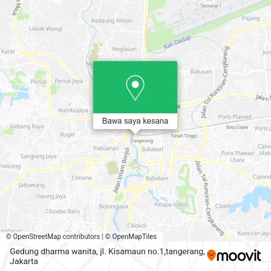 Peta Gedung dharma wanita, jl. Kisamaun no.1,tangerang