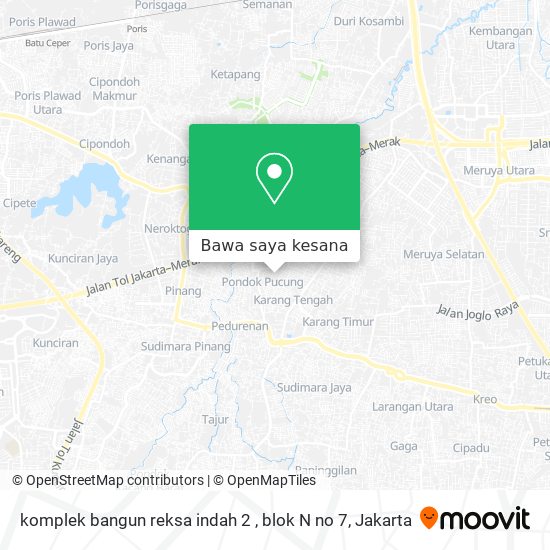 Peta komplek bangun reksa indah 2 , blok N no 7