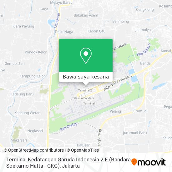 Peta Terminal Kedatangan Garuda Indonesia 2 E (Bandara Soekarno Hatta - CKG)