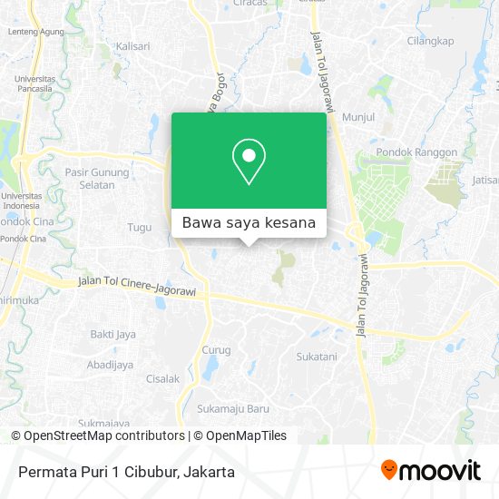 Peta Permata Puri 1 Cibubur