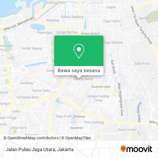Peta Jalan Pulau Jaga Utara