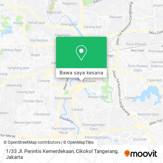 Peta 1 / 33 Jl. Perintis Kemerdekaan, Cikokol Tangerang
