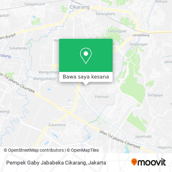 Peta Pempek Gaby Jababeka Cikarang