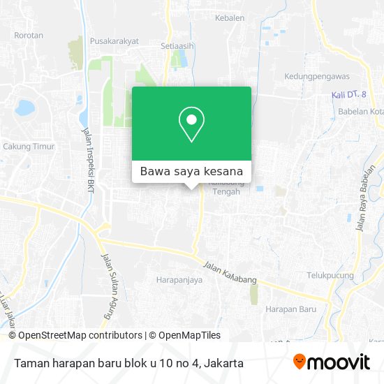 Peta Taman harapan baru blok u 10 no 4