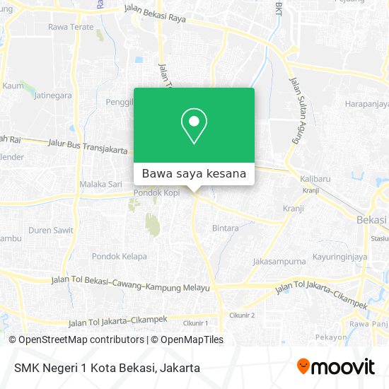 Peta SMK Negeri 1 Kota Bekasi