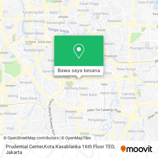 Peta Prudential Center,Kota Kasablanka 16th Floor TED