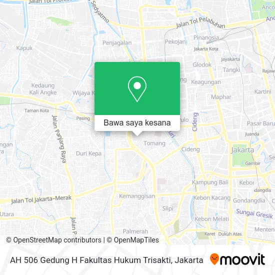Peta AH 506 Gedung H Fakultas Hukum Trisakti