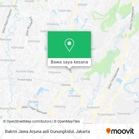 Peta Bakmi Jawa Arjuna asli Gunungkidul