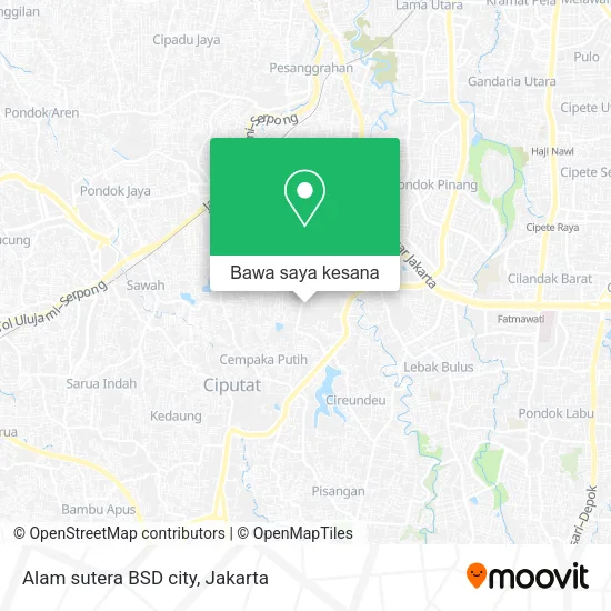 Peta Alam sutera BSD city