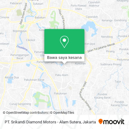 Peta PT. Srikandi Diamond Motors - Alam Sutera