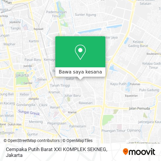 Peta Cempaka Putih Barat XXI KOMPLEK SEKNEG