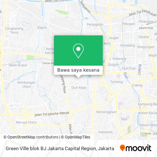 Peta Green Ville blok BJ Jakarta Capital Region