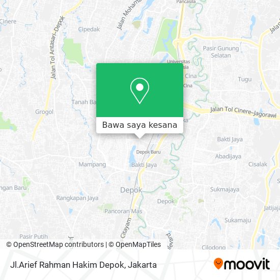Peta Jl.Arief Rahman Hakim Depok