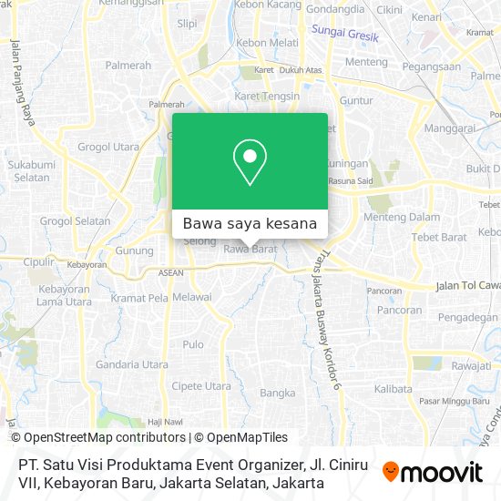 Peta PT. Satu Visi Produktama Event Organizer, Jl. Ciniru VII, Kebayoran Baru, Jakarta Selatan