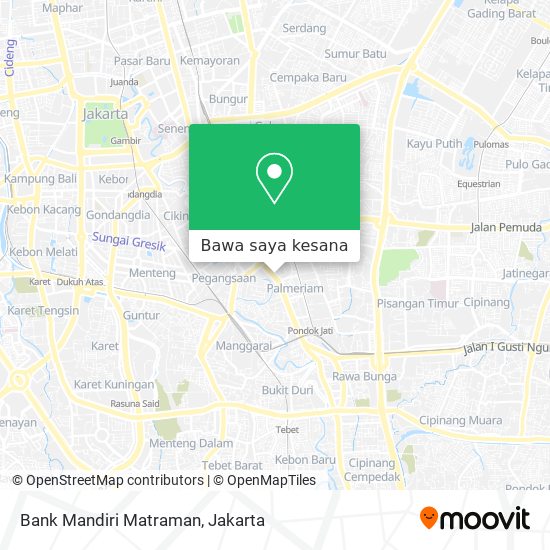 Peta Bank Mandiri Matraman