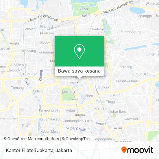 Peta Kantor Filateli Jakarta