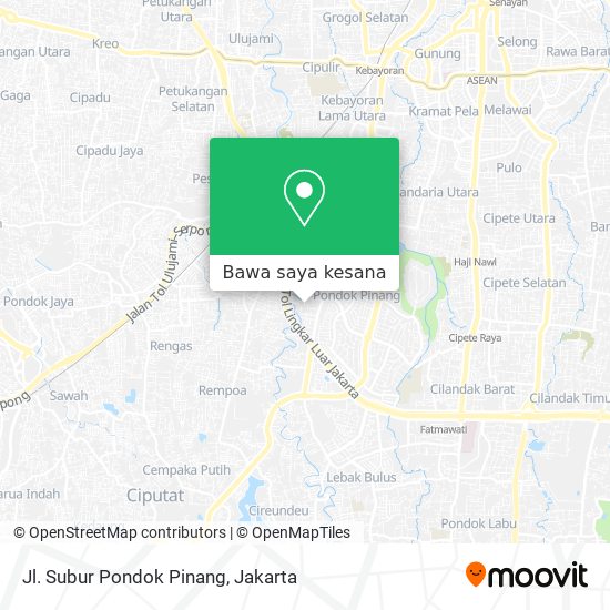 Peta Jl. Subur Pondok Pinang