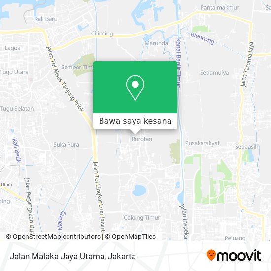 Peta Jalan Malaka Jaya Utama