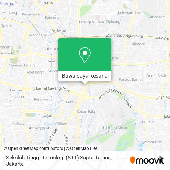 Peta Sekolah Tinggi Teknologi (STT) Sapta Taruna