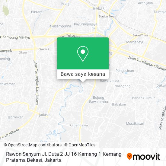 Peta Rawon Senyum Jl. Duta 2 JJ 16 Kemang 1 Kemang Pratama Bekasi