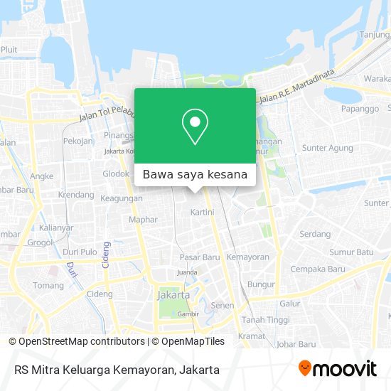 Peta RS Mitra Keluarga Kemayoran