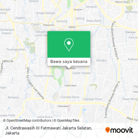 Peta Jl. Cendrawasih III Fatmawati Jakarta Selatan