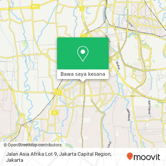 Peta Jalan Asia Afrika Lot 9, Jakarta Capital Region