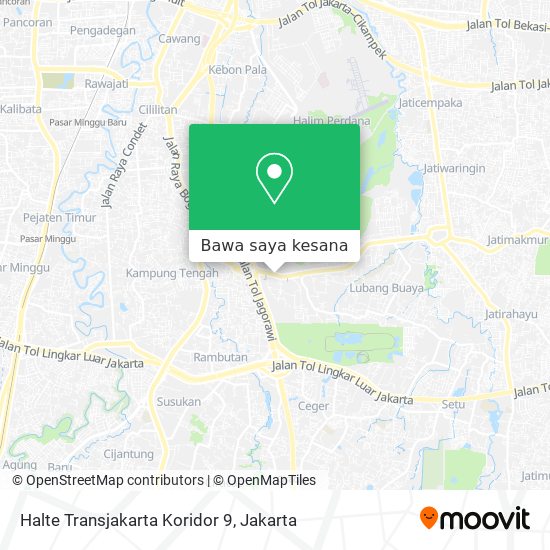 Peta Halte Transjakarta Koridor 9
