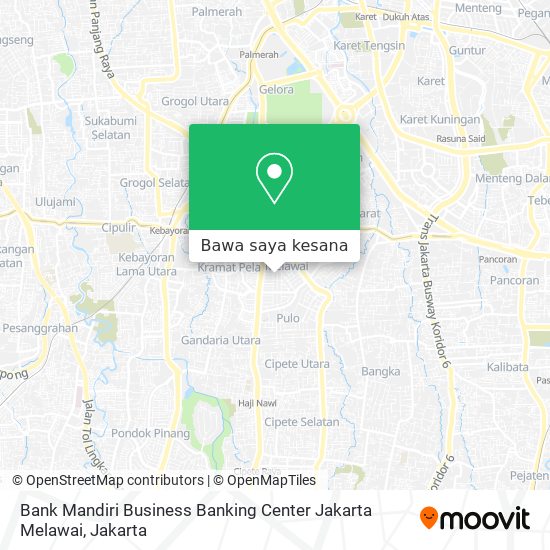 Peta Bank Mandiri Business Banking Center Jakarta Melawai