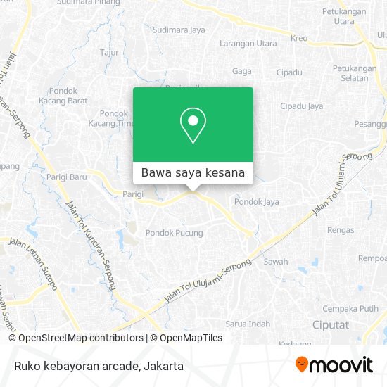 Peta Ruko kebayoran arcade