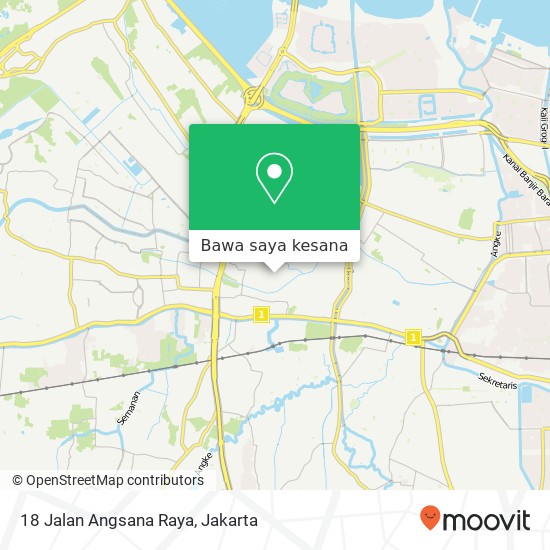Peta 18 Jalan Angsana Raya