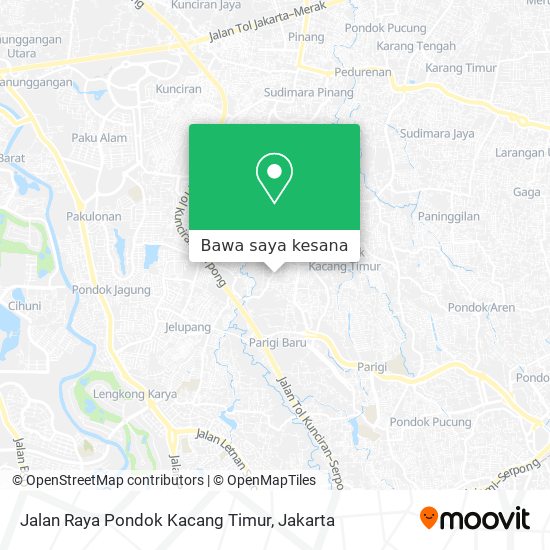 Peta Jalan Raya Pondok Kacang Timur