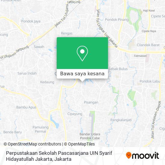Peta Perpustakaan Sekolah Pascasarjana UIN Syarif Hidayatullah Jakarta