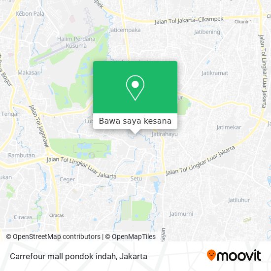 Peta Carrefour mall pondok indah