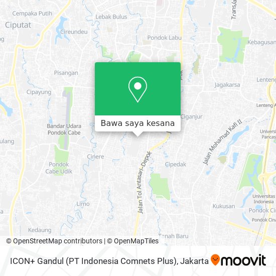 Peta ICON+ Gandul (PT Indonesia Comnets Plus)