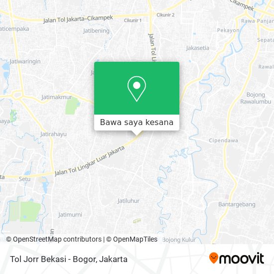 Peta Tol Jorr  Bekasi - Bogor