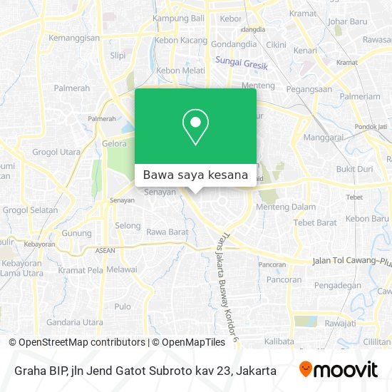 Peta Graha BIP, jln Jend Gatot Subroto kav 23