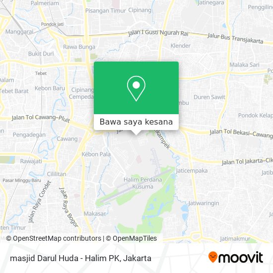 Peta masjid Darul Huda - Halim PK