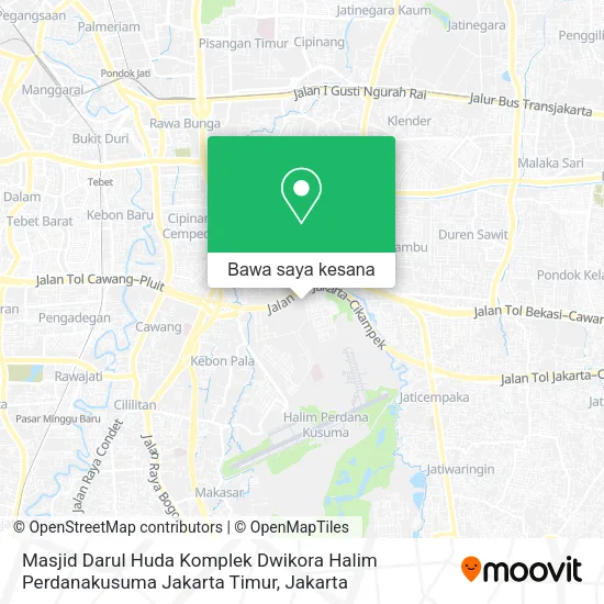 Peta Masjid Darul Huda Komplek Dwikora Halim Perdanakusuma Jakarta Timur