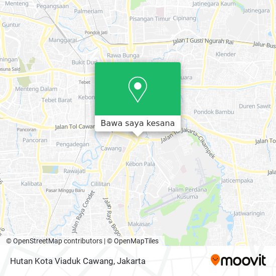 Peta Hutan Kota Viaduk Cawang