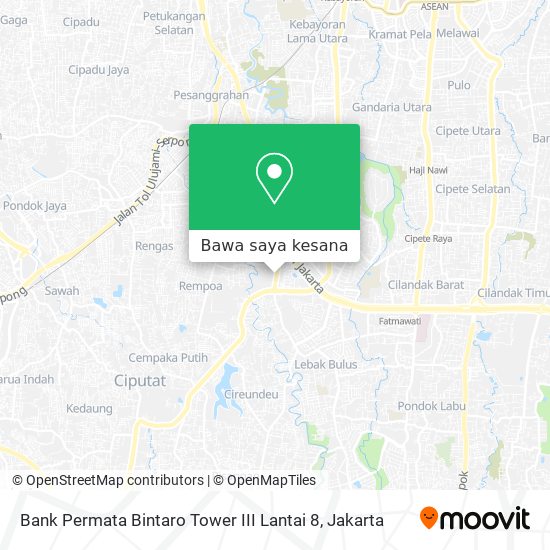 Peta Bank Permata Bintaro Tower III Lantai 8