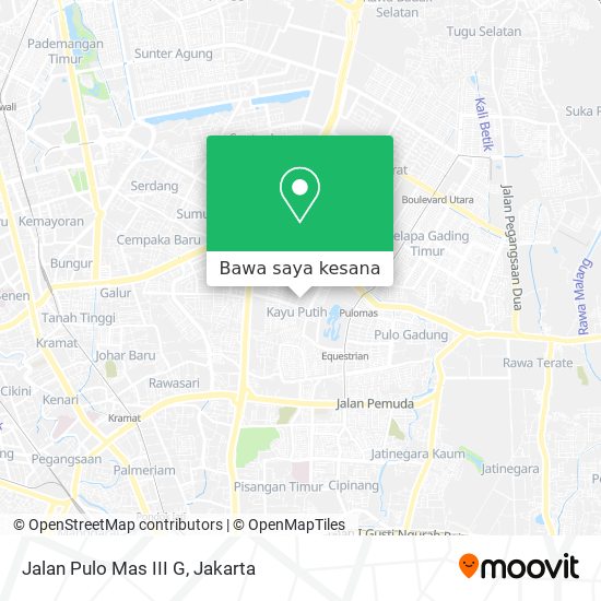 Peta Jalan Pulo Mas III G