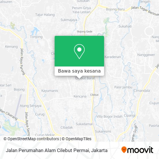 Peta Jalan Perumahan Alam Cilebut Permai