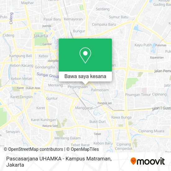 Peta Pascasarjana UHAMKA - Kampus Matraman