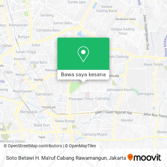 Peta Soto Betawi H. Ma'ruf Cabang Rawamangun