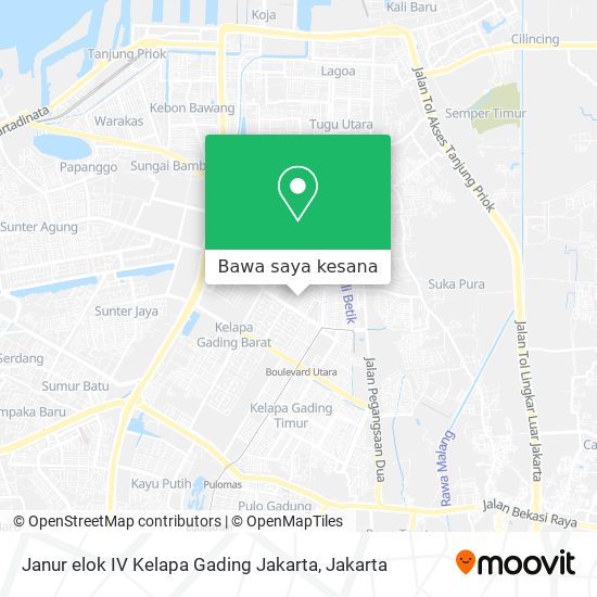 Peta Janur elok IV Kelapa Gading Jakarta