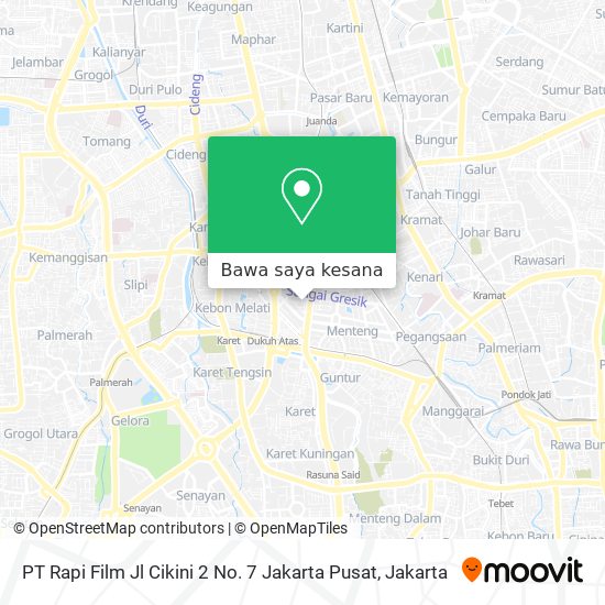 Peta PT Rapi Film Jl Cikini 2 No. 7 Jakarta Pusat