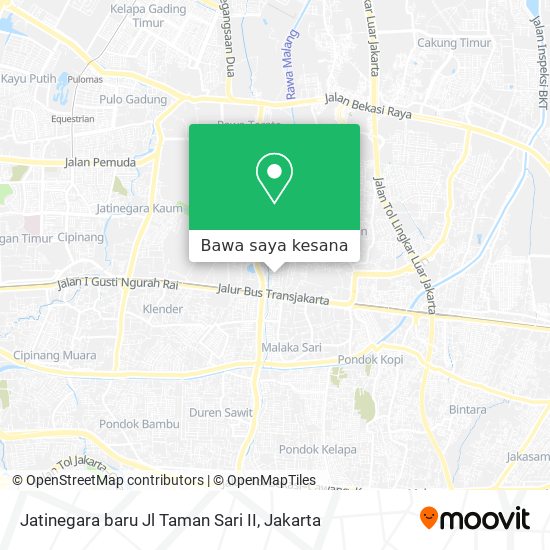 Peta Jatinegara baru Jl Taman Sari II