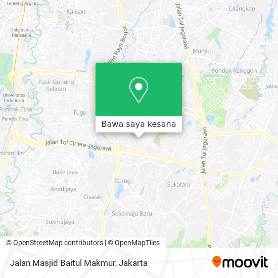 Peta Jalan Masjid Baitul Makmur
